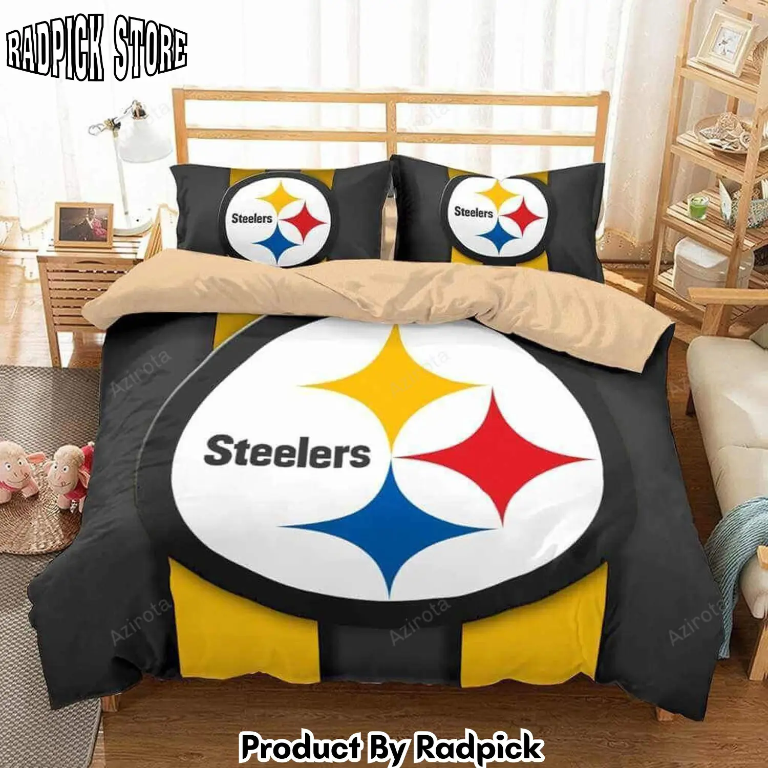 Radpick 3d customize pittsburgh steelers customized duvet cover bedding set rp3278983